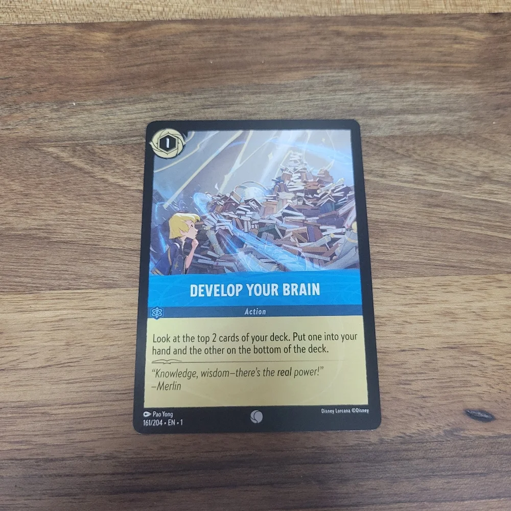 Develop Your Brain Blue Disney Lorcana Card #161 First Edition Blue - Picture 5 of 6